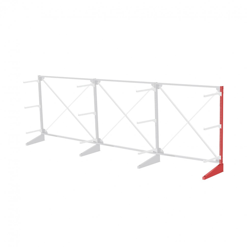 Стеллаж консольный односторонний Sortex 1920х4808х720 3 яруса