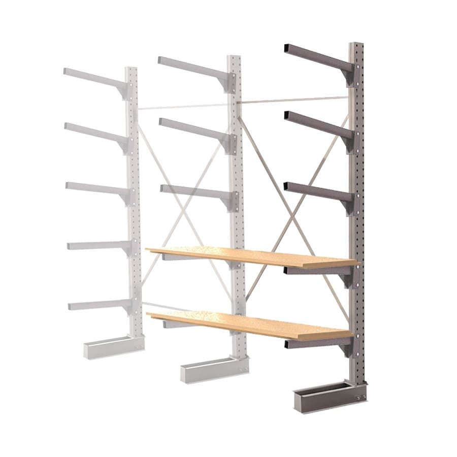 Стеллаж консольный односторонний КЛр 2500х1634х955 (800) 5 ярусов ДС