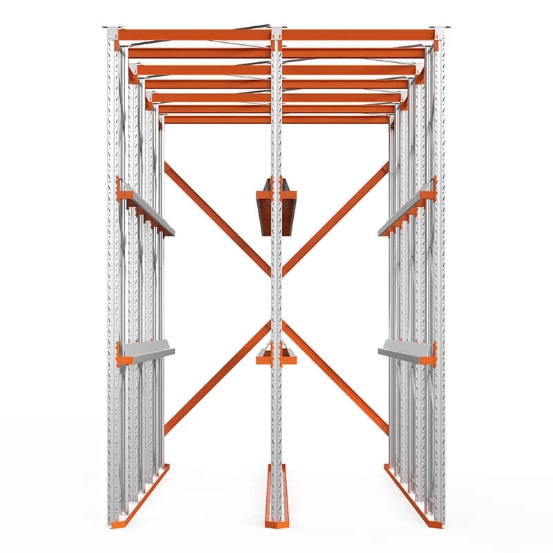 Стеллаж набивной паллетный 4500х3060х6000 мм 2 линии, 2 яруса