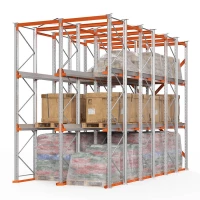 Стеллаж набивной паллетный 4500х3060х6000 мм 2 линии, 2 яруса