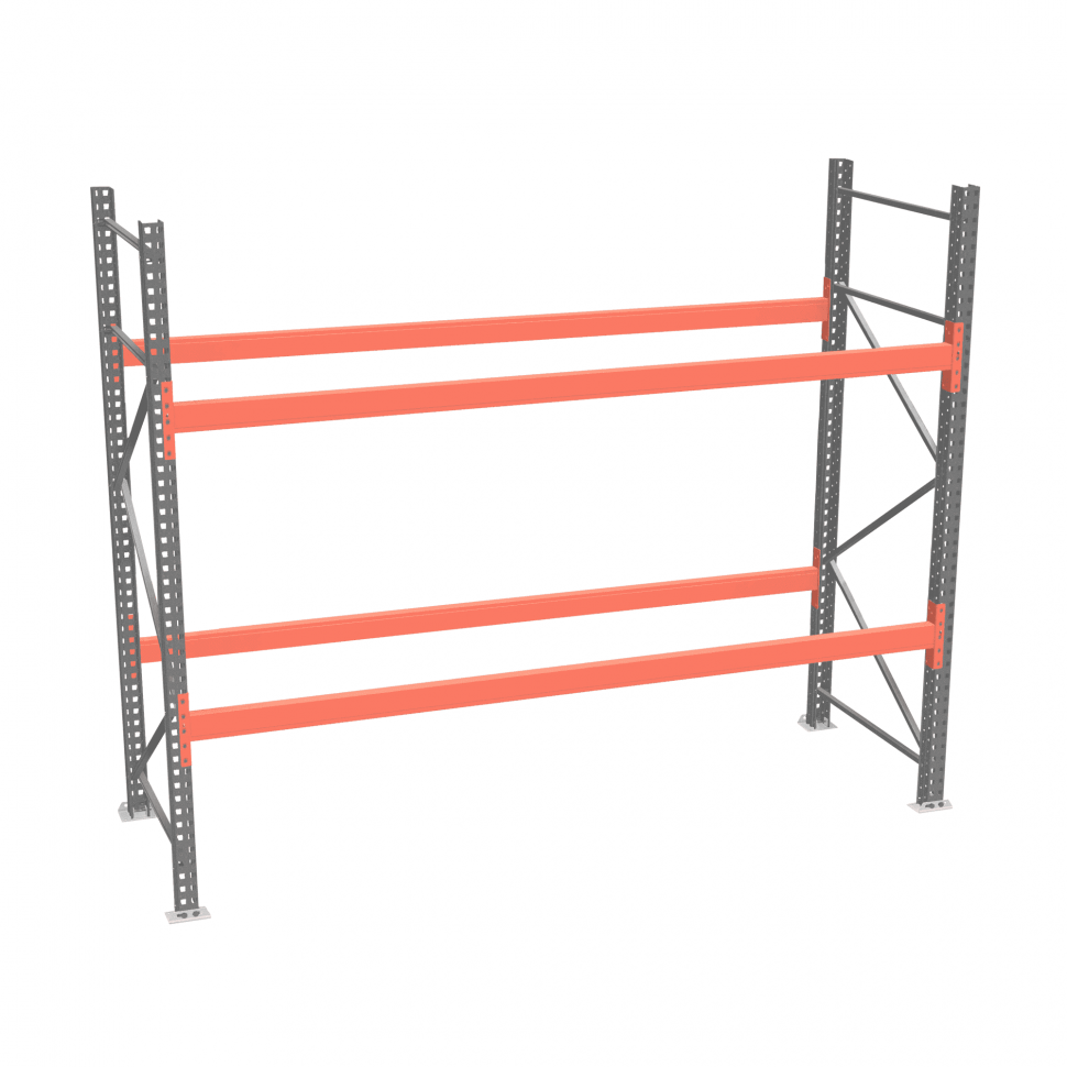 Стеллаж палетный ДиКом СП 2000х2250х1000 с 2 ярусами до 4500 кг / до 2250 кг на паллет П-90