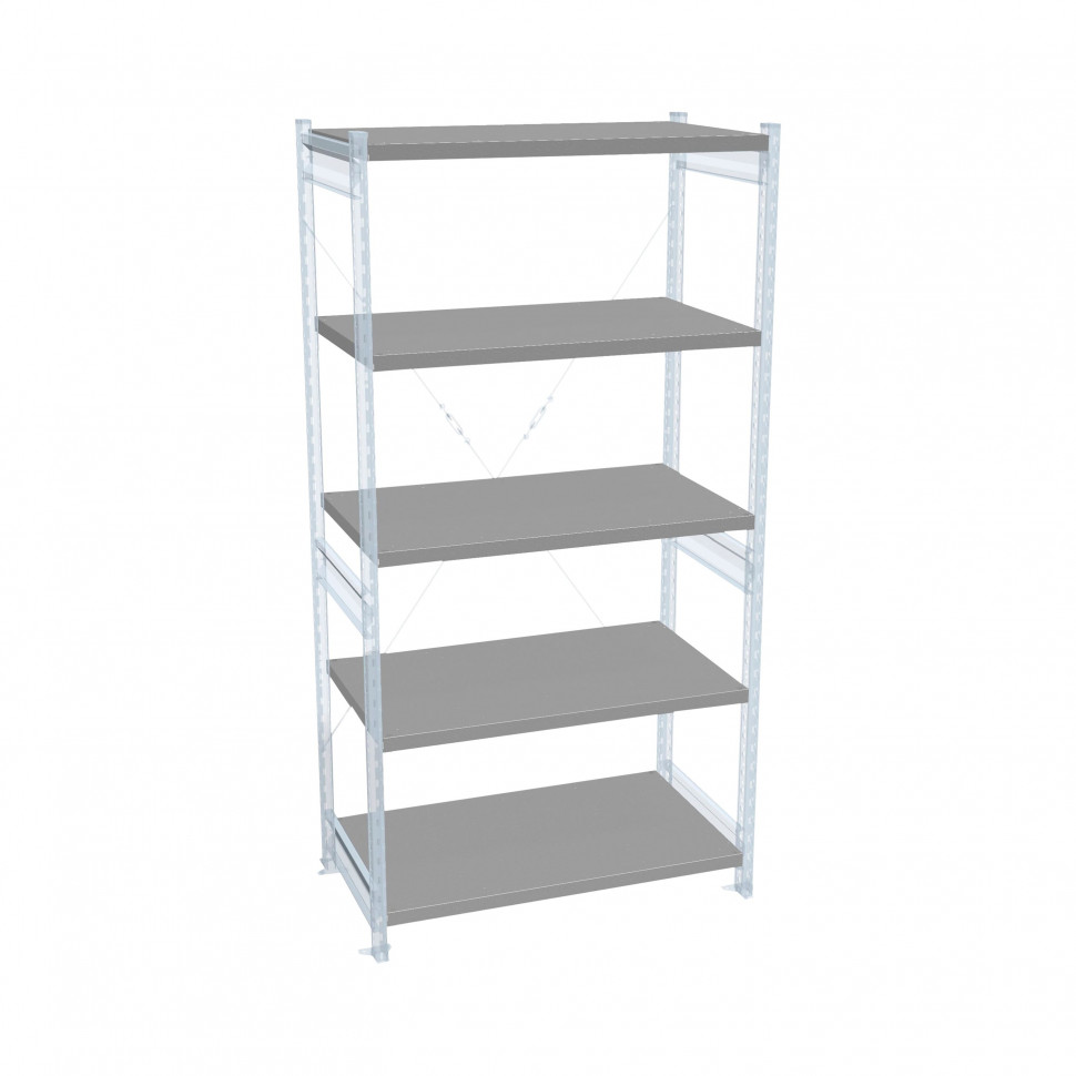 Стеллаж СТ-031 цинк 2491х1000х500 5 полок до 200 кг