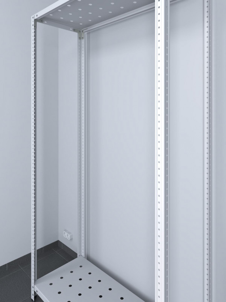 Стеллаж ТС Лайт 1800х1000х300 с 2 перфорированными полками Стеллаж ТС Лайт 1800х1000х300 с 2 перфорированными полками