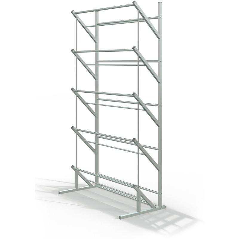 Пристенный стеллаж для воды Стилс-3 на 20 бутылей 5/6 л, металлик