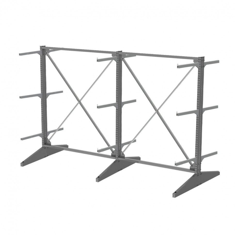 Стеллаж консольный двухсторонний Sortex 1920х3221х1280 3 яруса