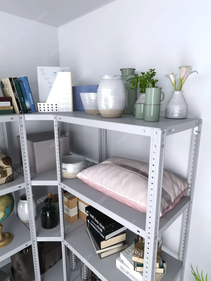 Стеллаж угловой МС 1800х1200х1200/300 мм 5 ярусов Стеллаж угловой МС 1800х1200х1200/300 мм 5 ярусов