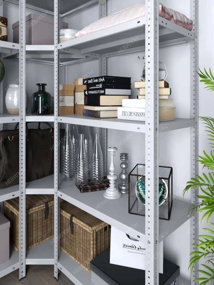 Стеллаж угловой МС 1800х1200х1200/300 мм 5 ярусов Стеллаж угловой МС 1800х1200х1200/300 мм 5 ярусов