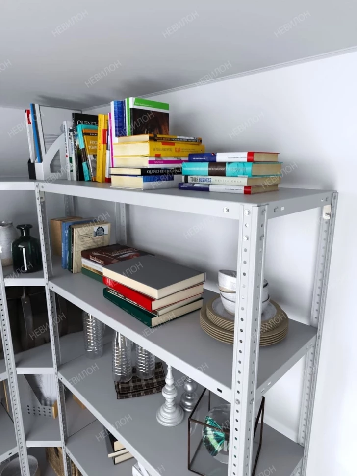 Стеллаж угловой МС 2500х1600х1600/400 мм 6 ярусов