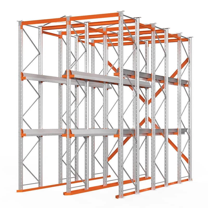 Стеллаж набивной паллетный 4500х3060х5000 мм 2 линии, 2 яруса