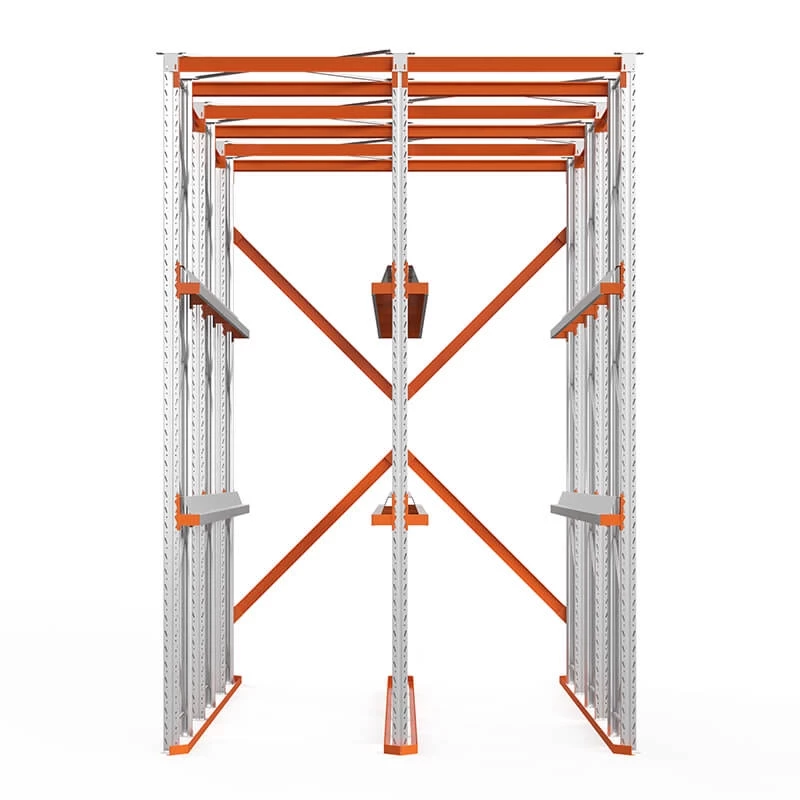 Стеллаж набивной паллетный 4500х3060х5000 мм 2 линии, 2 яруса
