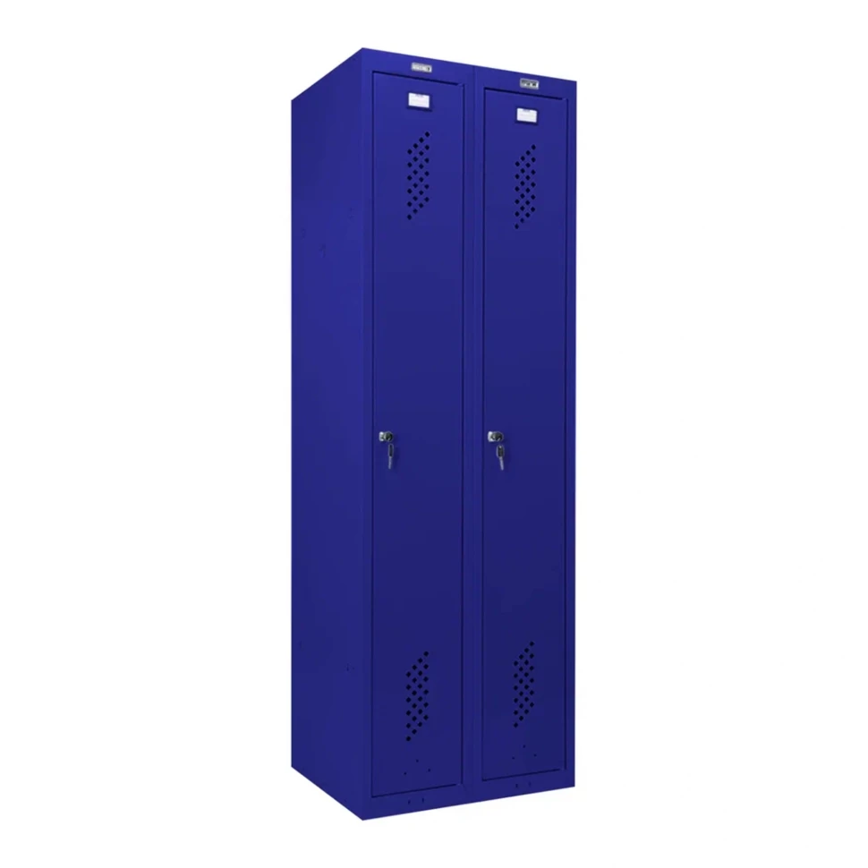 Шкаф металлический для одежды синий