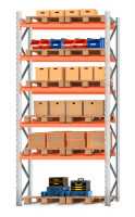 Стеллаж паллетный Лайт 4000х1800х1100 5 ярусов Р70.1.5Б120.1.5
