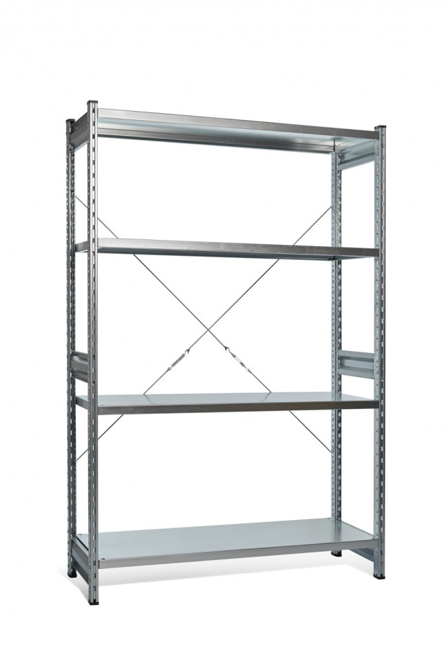 Стеллаж СТ-031 цинк 2279х1000х800 4 полки до 300 кг