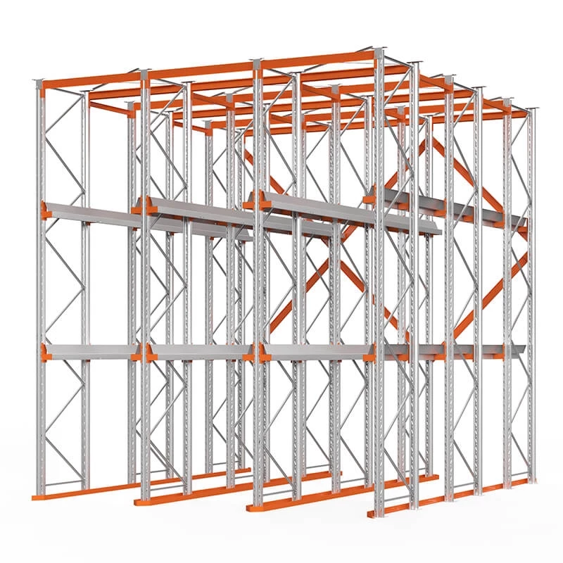Стеллаж набивной паллетный 6000х4540х6000 мм 3 линии 2 яруса Стеллаж набивной паллетный 6000х4540х6000 мм 3 линии 2 яруса
