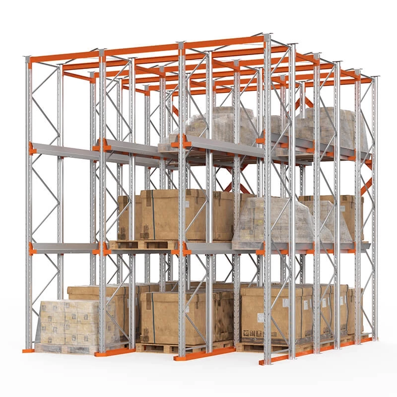 Стеллаж набивной паллетный 6000х4540х6000 мм 3 линии 2 яруса Стеллаж набивной паллетный 6000х4540х6000 мм 3 линии 2 яруса