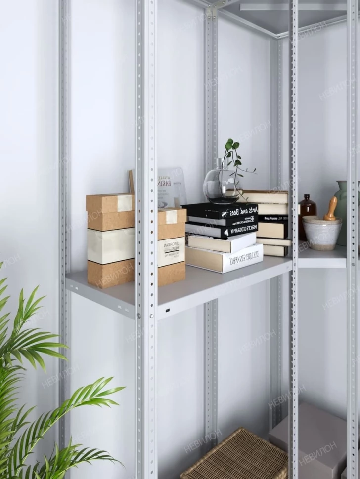 Стеллаж угловой МС 2500х1400х1400/500 мм 3 яруса Стеллаж угловой МС 2500х1400х1400/500 мм 3 яруса