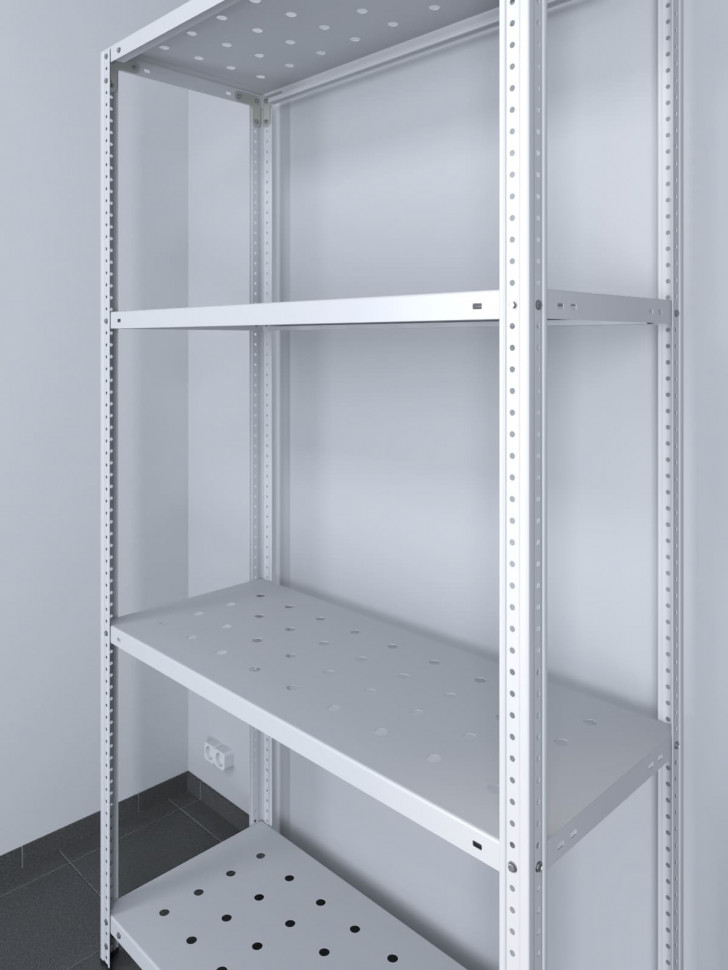 Стеллаж ТС Лайт 1800х1200х400 с 4 перфорированными полками