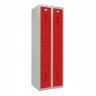 Шкаф металлический для рабочей спецодежды красный