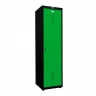 Шкаф металлический для инвентаря черный с зеленым