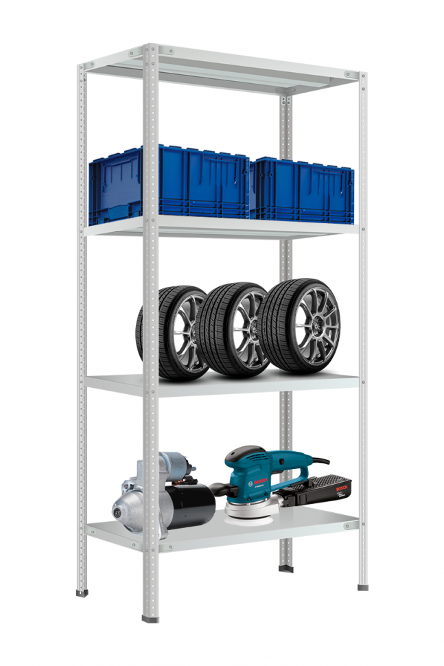 Стеллаж Титан МС-750 1500х1000х700 мм 4 полки Стеллаж Титан МС-750 1500х1000х700 мм 4 полки