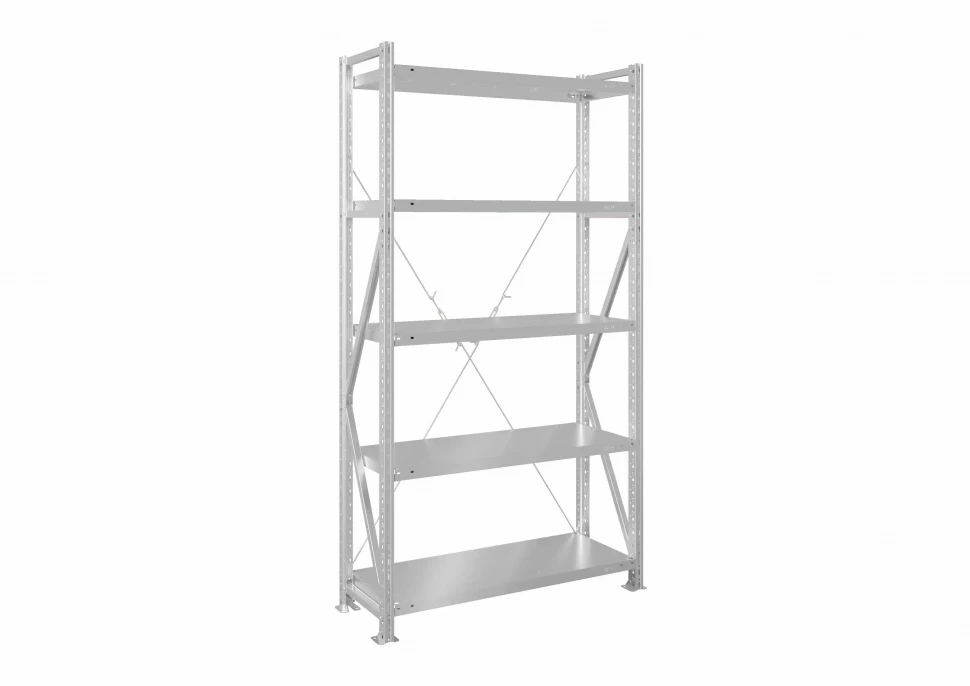 Стеллаж металлический MS U 3000х1200х900 5 полок сплошные до 180 кг