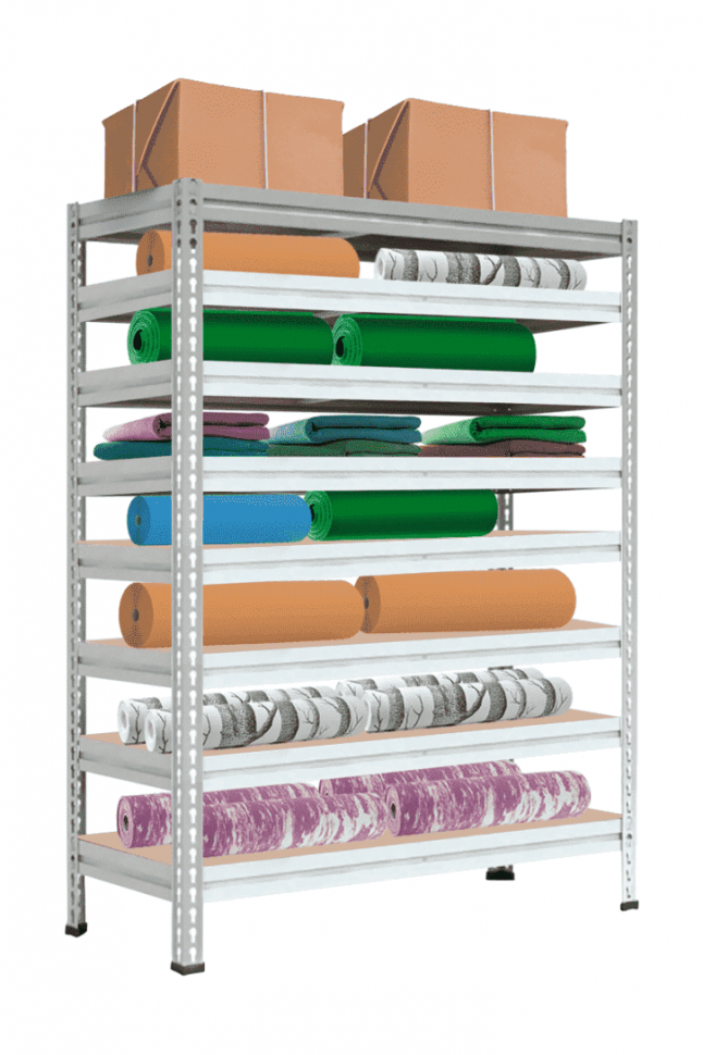 Стеллаж МС-Т 2000х1551х784 мм 8 ярусов (настил фанера)