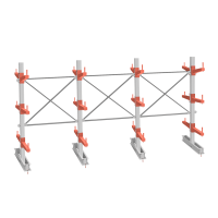 Стеллаж консольный СТ-062 2450х4660х1400 3 яруса +О двухсторонний