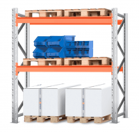 Стеллаж паллетный 2500х2200х1100 2 яруса Р100.1.5Б120.2