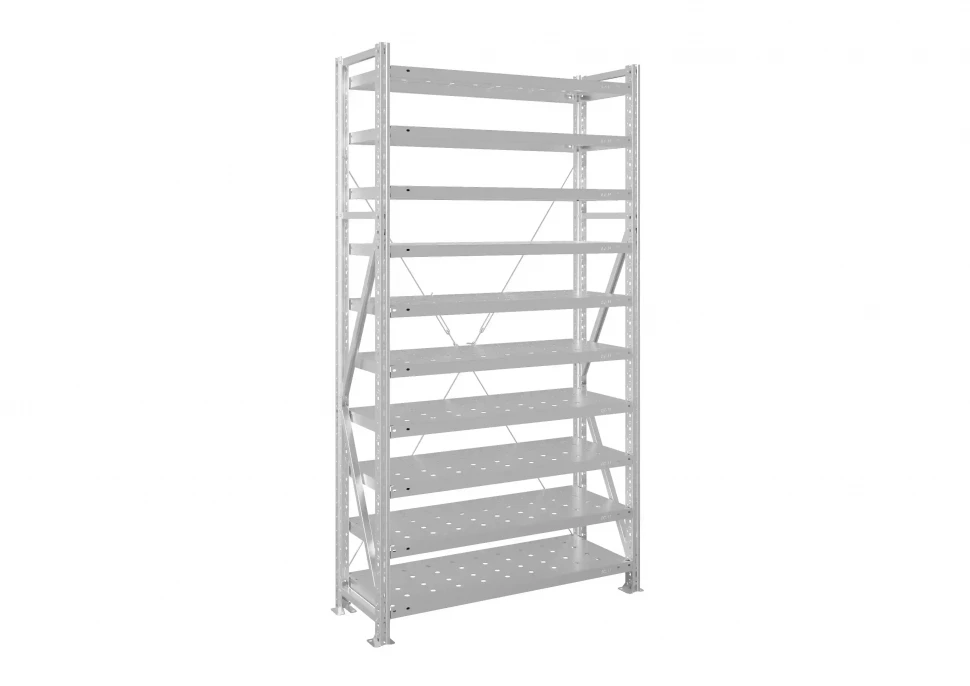 Стеллаж металлический MS U 2000х700х300 10 полок перфорированные до 200 кг