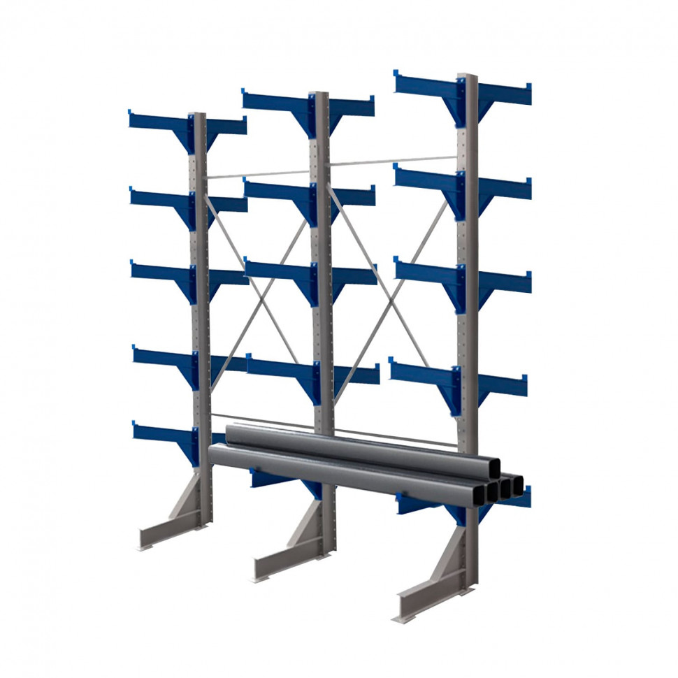 Стеллаж консольный двухсторонний КТр 4000х3360х2600 (1200) 5 ярусов