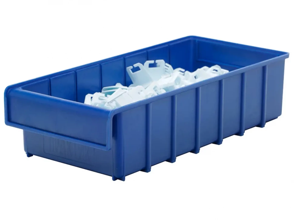 Стеллаж с 12 пластиковыми ящиками 1600х700х400 5 полок