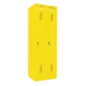Шкаф металлический для рабочей спецодежды желтый