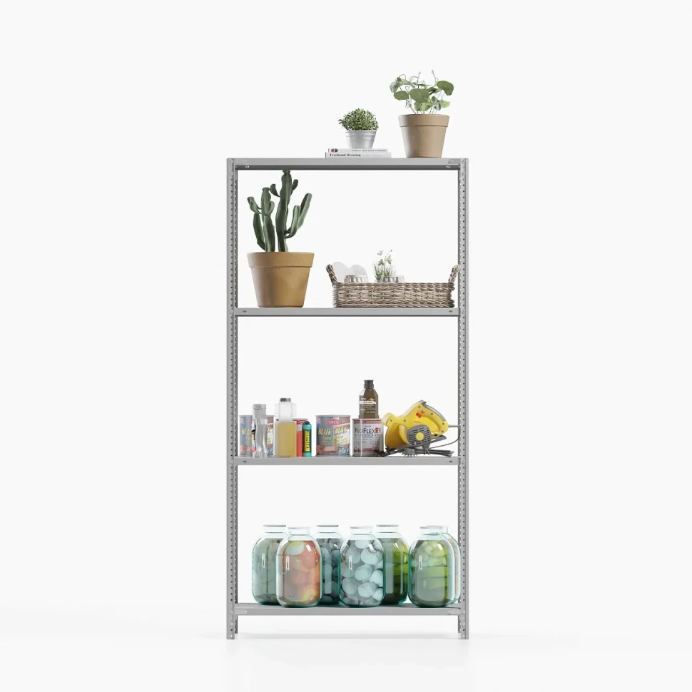 Стеллаж ТС-Лайт 1500х700х800 с 4 сплошными полками Стеллаж ТС-Лайт 1500х700х800 с 4 сплошными полками