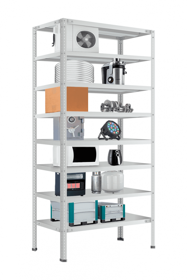 Стеллаж МС-900 2000х1000х600 мм 8 полок Стеллаж МС-900 2000х1000х600 мм 8 полок