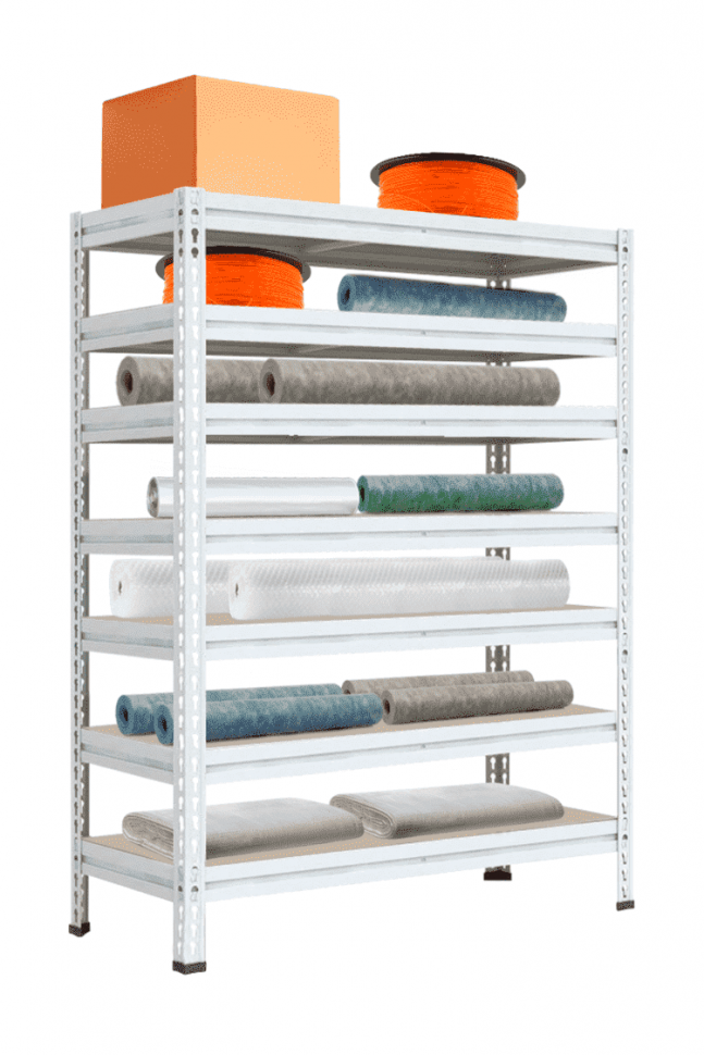 Стеллаж МС-Т 2000х1856х632 мм 7 ярусов (настил фанера) Стеллаж МС-Т 2000х1856х632 мм 7 ярусов (настил фанера)