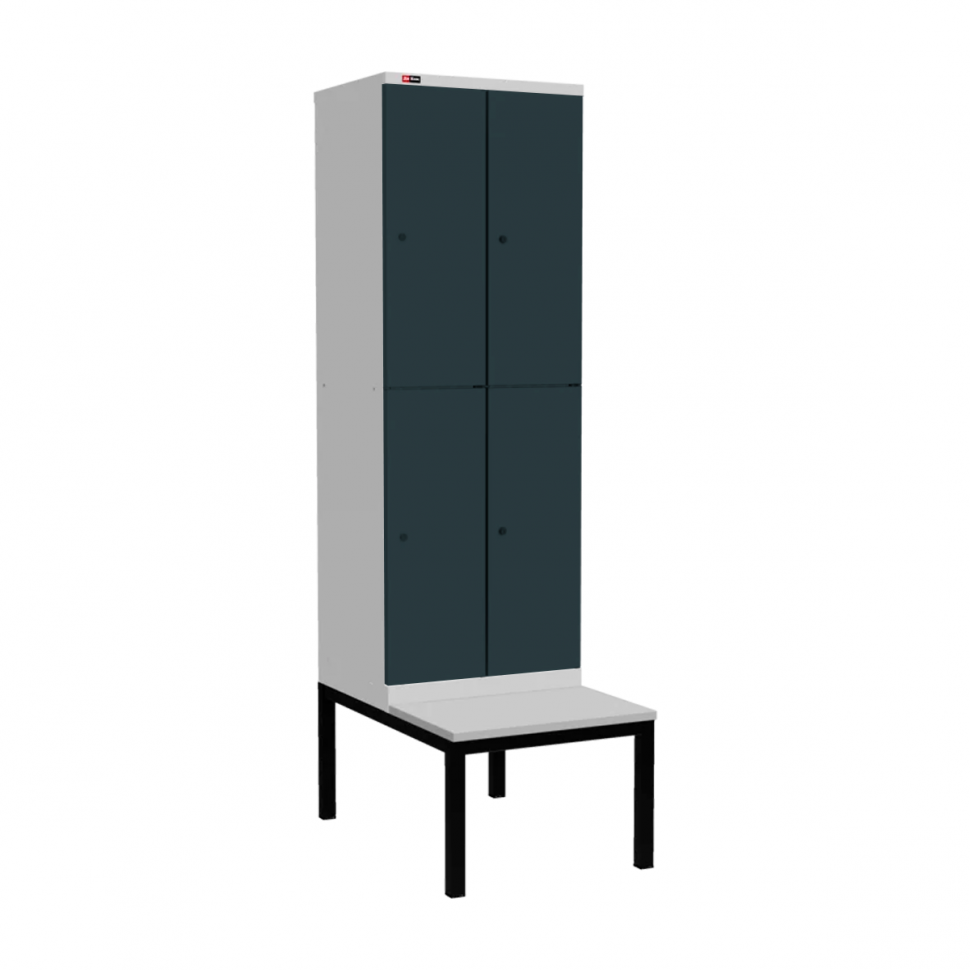 Шкаф Диком УНО-322 (RAL 7038 + RAL 7016) на подставке-скамейке