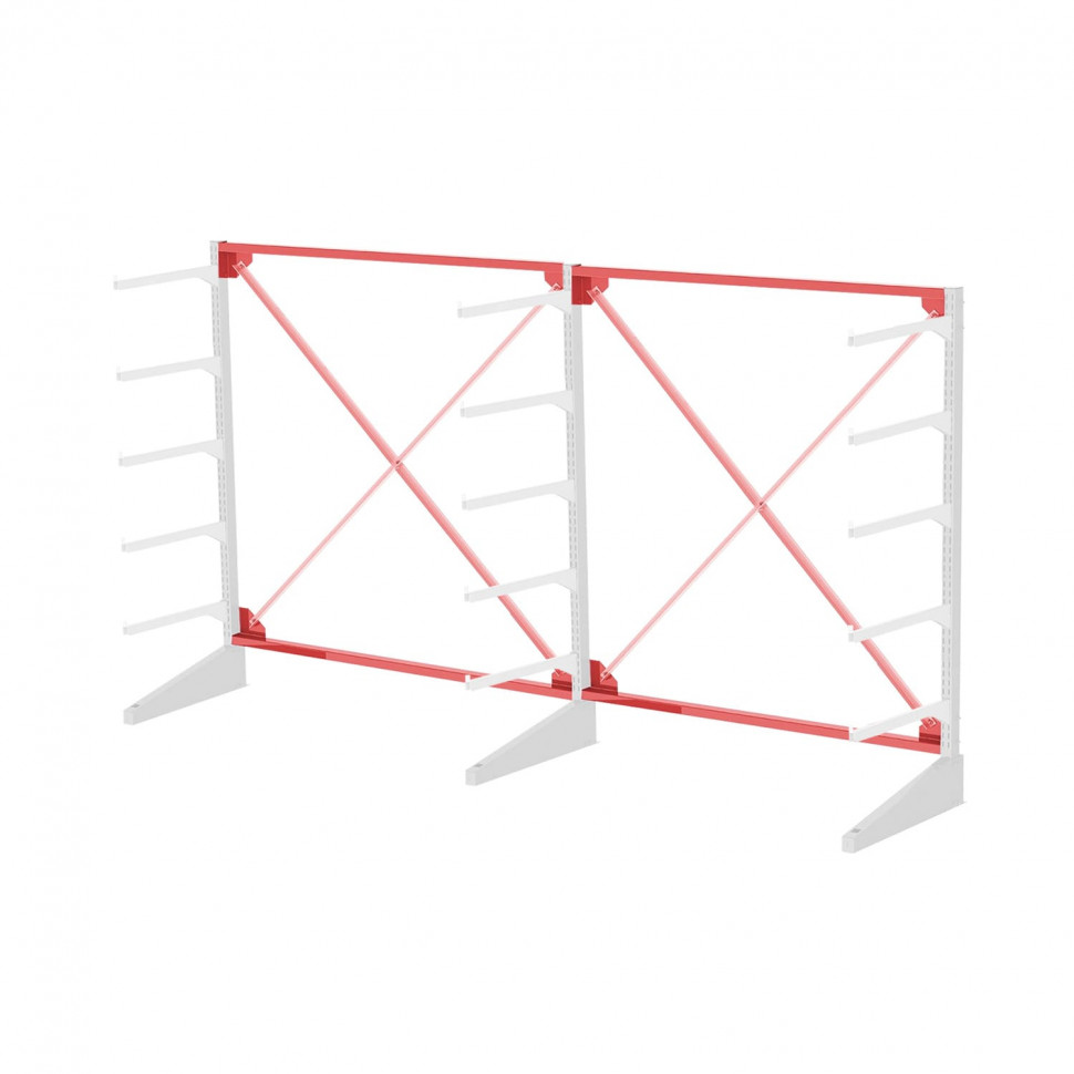 Стеллаж консольный односторонний Sortex 1920х3221х720 5 ярусов