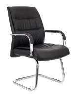 Кресло посетителя Bond экокожа черная