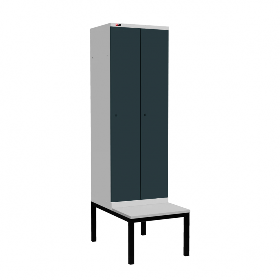 Шкаф Диком УНО-321 (RAL 7038 + RAL 7016) на подставке-скамейке