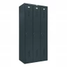 Шкаф металлический трехсекционный графит