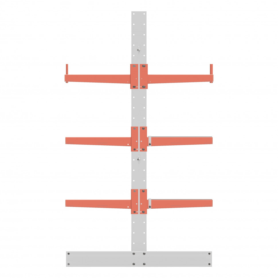Стеллаж консольный СТ-062 2450х3160х1400 6 ярусов +ОН двухсторонний