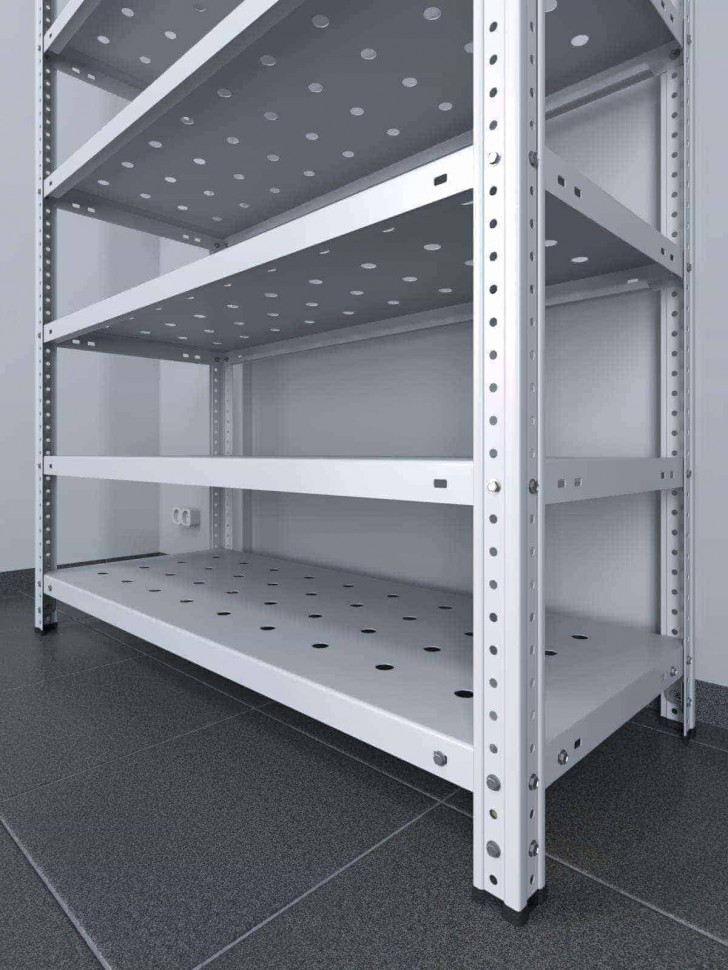 Стеллаж ТС Лайт 2000х1000х400 с 8 перфорированными полками