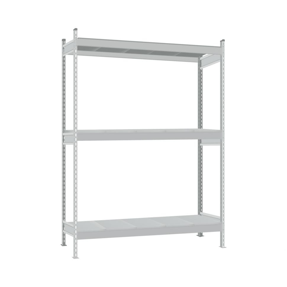 Стеллаж СТ-023 2700х1200х600 с 3 ярусами (рамы и настил - окрас) Стеллаж СТ-023 2700х1200х600 с 3 ярусами (рамы и настил - окрас)