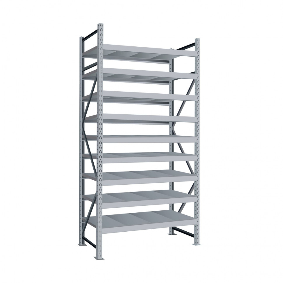 Стеллаж СТ-051 3000х2100х850 с 9 ярусами Стеллаж СТ-051 3000х2100х850 с 9 ярусами