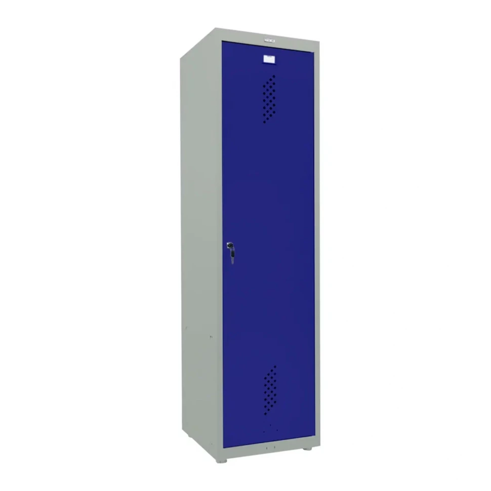 Шкаф металлический для инвентаря серый с синим