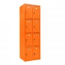Шкаф металлический с дверцами и замком оранжевый