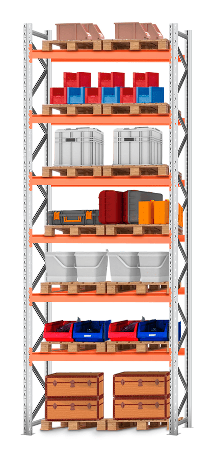 Стеллаж паллетный 5000х2200х1100 6 ярусов (Р100.1.5Б120.1.5)