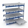 Стеллаж с выкатными платформами S-HEAVY 500 (4 яруса хранения) доп.