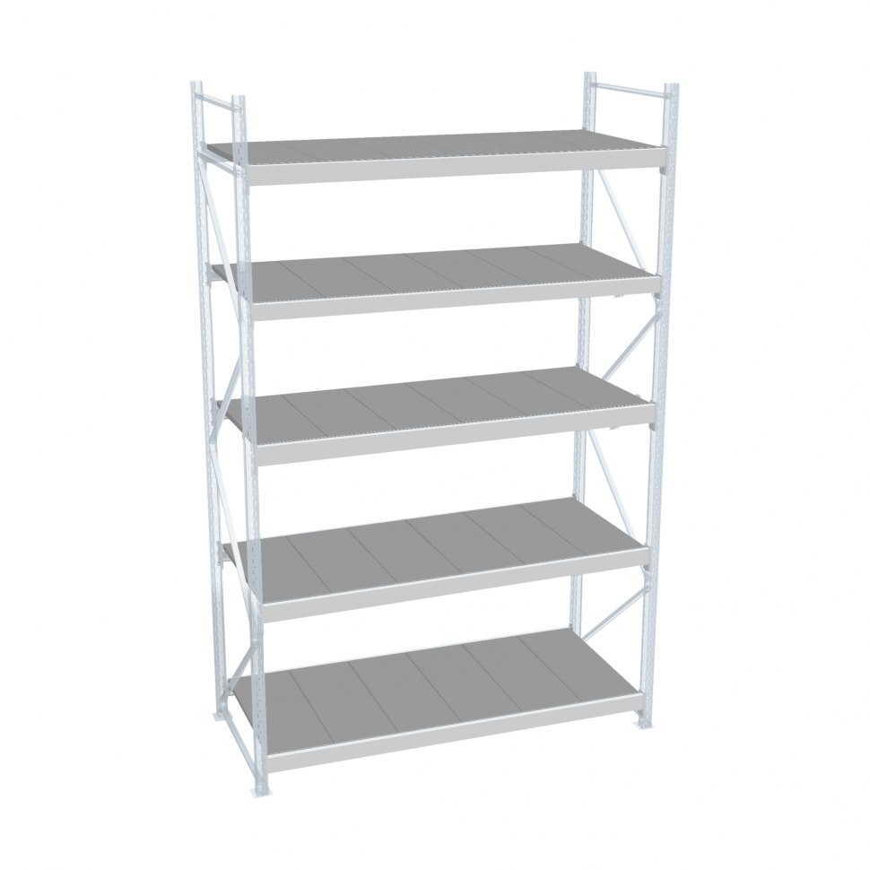 Стеллаж СТ-051 4500х1200х1050 с 5 ярусами Стеллаж СТ-051 4500х1200х1050 с 5 ярусами