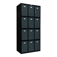 Шкаф металлический для сумок черный с графитом